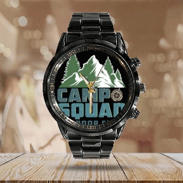 Discover CAMP SQUAD OUTDOOR CREW Calendar Steel Band Watch