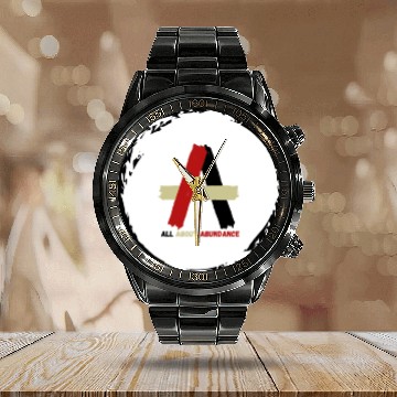 Discover Gold Luxury Business Logo 2 Calendar Steel Band Watch