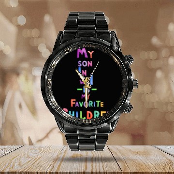 Discover My Son In Law Is My Favorite Children Calendar Steel Band Watch