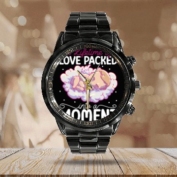 Discover Infant Loss Miscarriage Awareness Pregnancy Loss Calendar Steel Band Watch