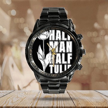 Discover Tulip Gardening Tulips Calendar Steel Band Watch