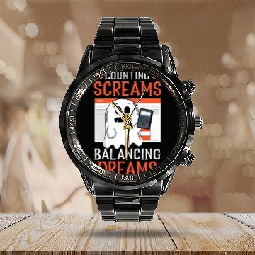 Discover Counting Screams Balancing Dreams Halloween Calendar Steel Band Watch