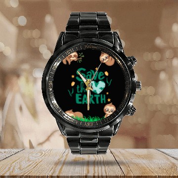 Discover Save our Planet Earth, Save our beautiful animals Calendar Steel Band Watch