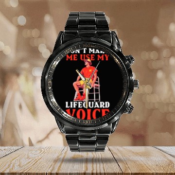 Discover Lifeguard Use My Lifeguard Voice Calendar Steel Band Watch
