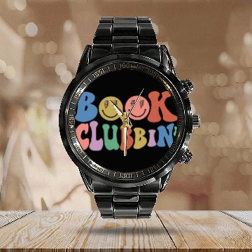 Discover Book Clubin Librarian Literature Lover Book Nerd Calendar Steel Band Watch