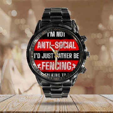Discover Fencer Sport Sport Fencing Hobby Calendar Steel Band Watch