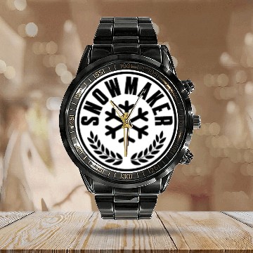 Discover Great Snowmaker Apparel Snow Gun Technology Calendar Steel Band Watch