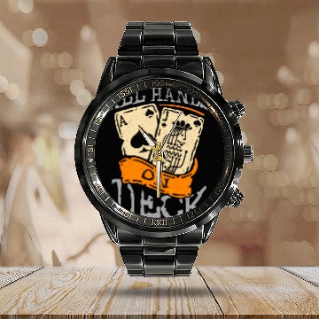 Discover Classic Blackjack All Hands On Deck Loves Gambling Calendar Steel Band Watch
