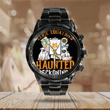 Discover Eerie Equations Haunted Reckonings Halloween Calendar Steel Band Watch