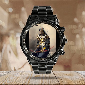 Discover Native American Chief Bone Necklace With Bow Arrow Calendar Steel Band Watch