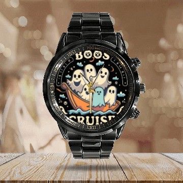 Discover Spooky Cute Kawaii Ghost Design – Boos Cruise Calendar Steel Band Watch
