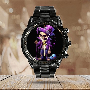 Discover Halloween Masquerade Spooky costumes Falloween Calendar Steel Band Watch