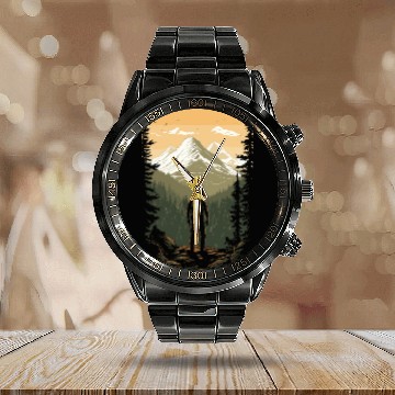 Discover Camouflage Your Passion for Hunting Deer Calendar Steel Band Watch