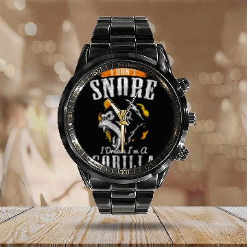 Discover Strength Jungle Ape Calendar Steel Band Watch