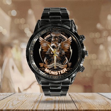 Discover Muscle car - Powerful 900 hp engine Calendar Steel Band Watch