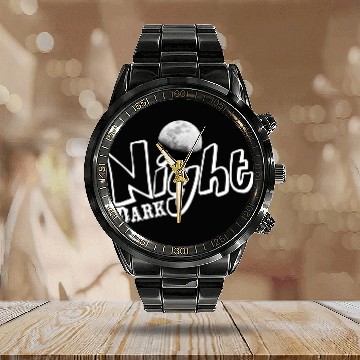 Discover Dark Night Calendar Steel Band Watch