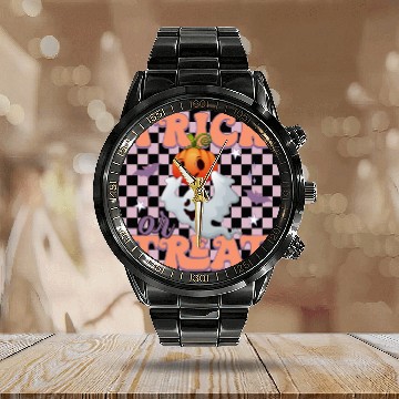 Discover Trick or treat Calendar Steel Band Watch