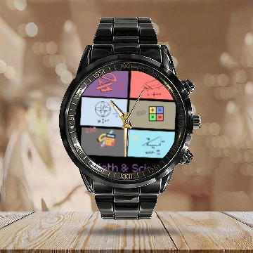 Discover I love math and science Calendar Steel Band Watch