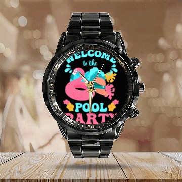 Discover Party Party Monster Vacation Cool Calendar Steel Band Watch