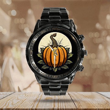 Discover Pumpkin Spice and Everything Nice: Thanksgiving Calendar Steel Band Watch