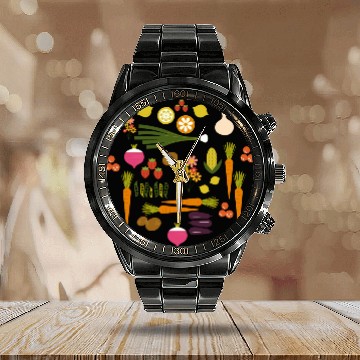 Discover Vegetable Herb Garden Calendar Steel Band Watch