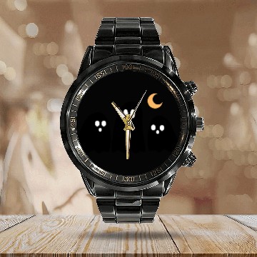 Discover halloween 3 black Calendar Steel Band Watch