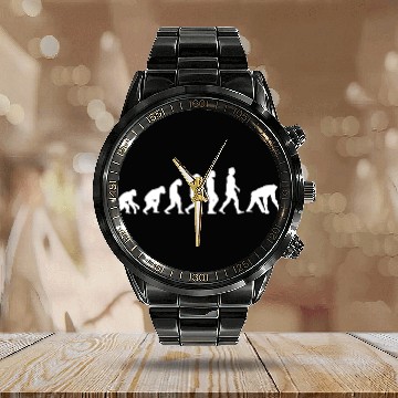 Discover Monkey white evolution animals chimpanzee Calendar Steel Band Watch