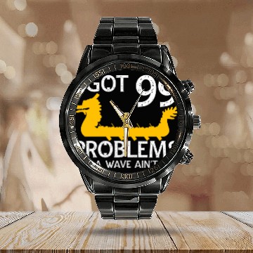 Discover Funny Dragon Boat Racing Paddle Calendar Steel Band Watch