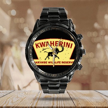 Discover Kwaherini Harambe Wildlife Reserve Calendar Steel Band Watch