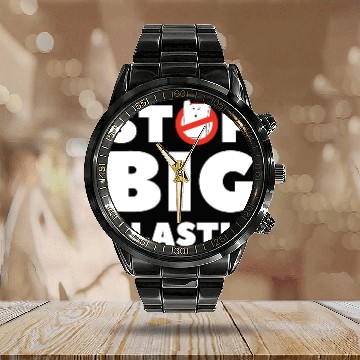 Discover Stop Big Plastic Save The Planet Environmental Calendar Steel Band Watch
