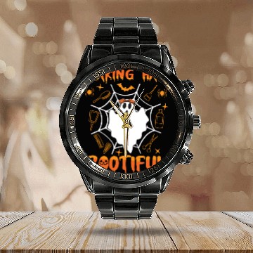 Discover Making Hair Bootiful Funny Scary Ghost Hairdresser Calendar Steel Band Watch