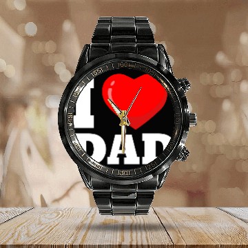Discover I love dad - i dad Calendar Steel Band Watch