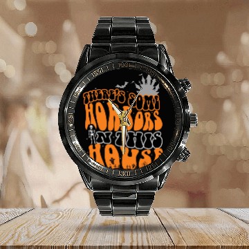 Discover Haunted Mansion Mysteries Calendar Steel Band Watch