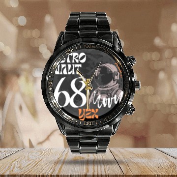Discover vintage moon astronaut Calendar Steel Band Watch