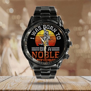 Discover Sword Warrior Fencing Win Calendar Steel Band Watch