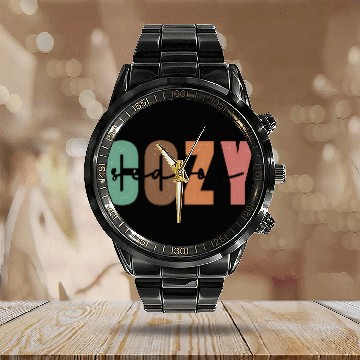 Discover Cozy Season Calendar Steel Band Watch