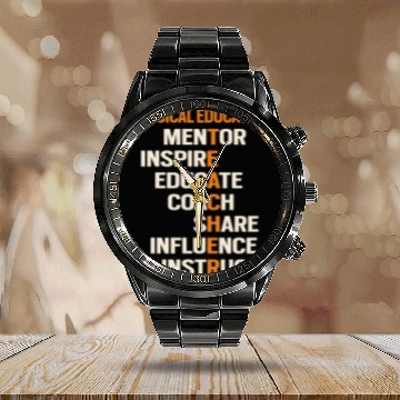 Discover Pe Physical Education Teacher Teach Back To School Calendar Steel Band Watch