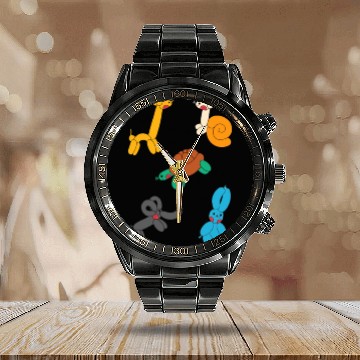 Discover Cute Neon Animal Balloon Sticker Pack Calendar Steel Band Watch