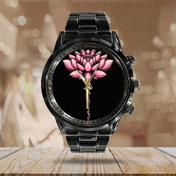 Discover Namaste Lotus Calendar Steel Band Watch
