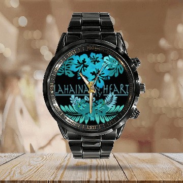 Discover Lahaina in my Heart Calendar Steel Band Watch