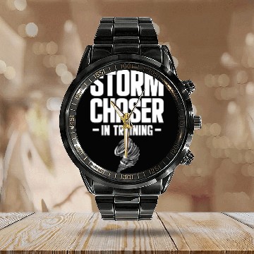 Discover Storm Chaser In Training Calendar Steel Band Watch