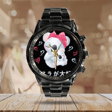 Discover I Love Koalas Love Mom Koala Bear Calendar Steel Band Watch