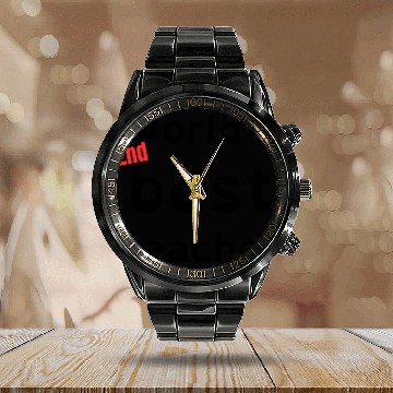 Discover funny gift for teacher, world's 2nd best teacher Calendar Steel Band Watch