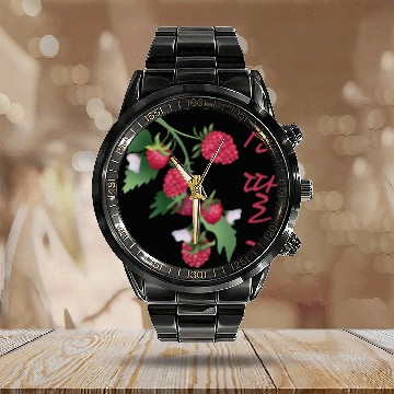 Discover Korean Raspberry Calendar Steel Band Watch