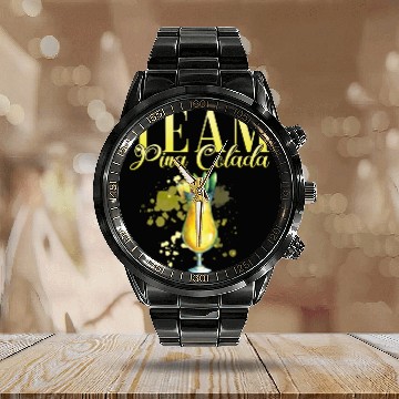 Discover Team Pina Colada Cocktail Bartender Calendar Steel Band Watch