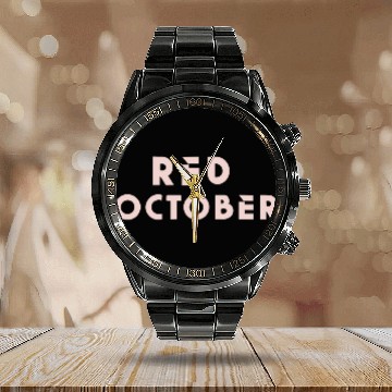 Discover Red october phillies Calendar Steel Band Watch