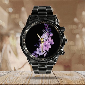 Discover Lavender beautyfull desing Calendar Steel Band Watch for girl