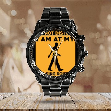 Discover Walking Routine Fitness Design - Do Not Disturb Calendar Steel Band Watch