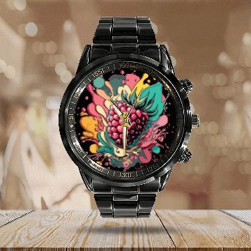 Discover Raspberry Calendar Steel Band Watch