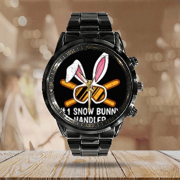Discover Snow Bunny Handler Number 1 Ski Bunnies Ski Calendar Steel Band Watch